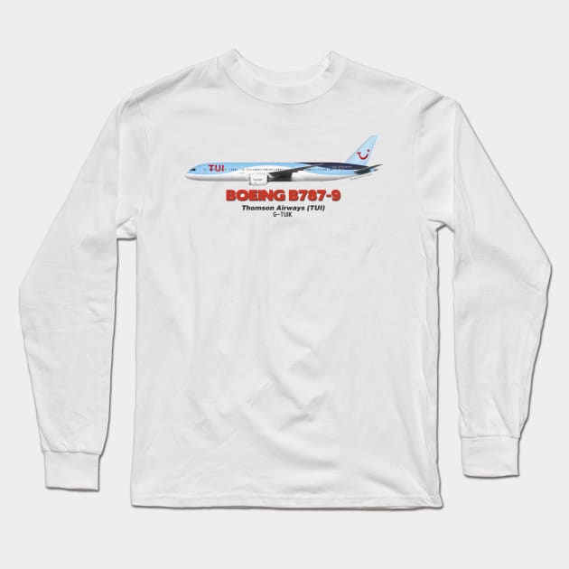 Boeing B787-9 - Thomson Airways (TUI) Long Sleeve T-Shirt by TheArtofFlying